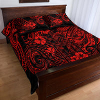 Hawaii King Kamehameha Quilt Bed Set Polynesian Pattern Red Version - Wonder Print Shop