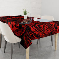 Hawaii King Kamehameha Tablecloth Polynesian Pattern Red Version - Wonder Print Shop