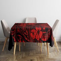Hawaii King Kamehameha Tablecloth Polynesian Pattern Red Version - Wonder Print Shop