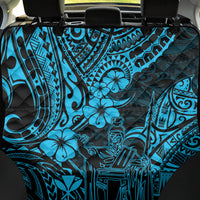 Hawaii King Kamehameha Back Car Seat Cover Polynesian Pattern Sky Blue Version - Wonder Print Shop