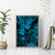 Hawaii King Kamehameha Canvas Wall Art Polynesian Pattern Sky Blue Version - Wonder Print Shop