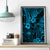 Hawaii King Kamehameha Canvas Wall Art Polynesian Pattern Sky Blue Version - Wonder Print Shop