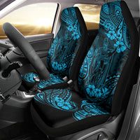 Hawaii King Kamehameha Car Seat Cover Polynesian Pattern Sky Blue Version - Wonder Print Shop