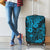 Hawaii King Kamehameha Luggage Cover Polynesian Pattern Sky Blue Version - Wonder Print Shop