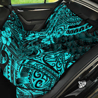 Hawaii King Kamehameha Back Car Seat Cover Polynesian Pattern Turquoise Version - Wonder Print Shop