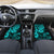 Hawaii King Kamehameha Car Mats Polynesian Pattern Turquoise Version - Wonder Print Shop