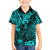 Hawaii King Kamehameha Kid Hawaiian Shirt Polynesian Pattern Turquoise Version - Wonder Print Shop
