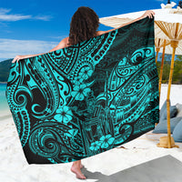 Hawaii King Kamehameha Sarong Polynesian Pattern Turquoise Version - Wonder Print Shop