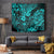 Hawaii King Kamehameha Tapestry Polynesian Pattern Turquoise Version - Wonder Print Shop