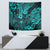 Hawaii King Kamehameha Tapestry Polynesian Pattern Turquoise Version - Wonder Print Shop