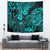 Hawaii King Kamehameha Tapestry Polynesian Pattern Turquoise Version - Wonder Print Shop