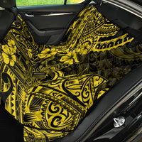 Hawaii King Kamehameha Back Car Seat Cover Polynesian Pattern Yellow Version - Wonder Print Shop