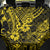 Hawaii King Kamehameha Back Car Seat Cover Polynesian Pattern Yellow Version - Wonder Print Shop