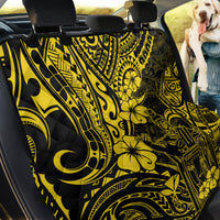 Hawaii King Kamehameha Back Car Seat Cover Polynesian Pattern Yellow Version - Wonder Print Shop