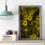 Hawaii King Kamehameha Canvas Wall Art Polynesian Pattern Yellow Version - Wonder Print Shop