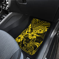 Hawaii King Kamehameha Car Mats Polynesian Pattern Yellow Version - Wonder Print Shop