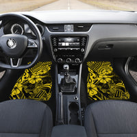 Hawaii King Kamehameha Car Mats Polynesian Pattern Yellow Version - Wonder Print Shop