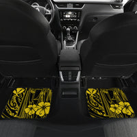 Hawaii King Kamehameha Car Mats Polynesian Pattern Yellow Version - Wonder Print Shop