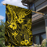 Hawaii King Kamehameha Garden Flag Polynesian Pattern Yellow Version - Wonder Print Shop