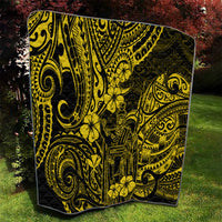 Hawaii King Kamehameha Quilt Polynesian Pattern Yellow Version - Wonder Print Shop