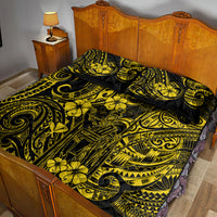 Hawaii King Kamehameha Quilt Bed Set Polynesian Pattern Yellow Version - Wonder Print Shop