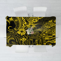 Hawaii King Kamehameha Tablecloth Polynesian Pattern Yellow Version - Wonder Print Shop