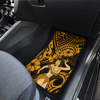 Hawaii Hula Girl Car Mats Polynesian Pattern Gold Version - Wonder Print Shop