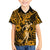 Hawaii Hula Girl Kid Hawaiian Shirt Polynesian Pattern Gold Version - Wonder Print Shop