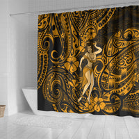 hawaii-hula-girl-shower-curtain-polynesian-pattern-gold-version