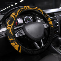 Hawaii Hula Girl Steering Wheel Cover Polynesian Pattern Gold Version - Wonder Print Shop