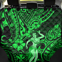 Hawaii Hula Girl Back Car Seat Cover Polynesian Pattern Green Version - Wonder Print Shop