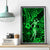 Hawaii Hula Girl Canvas Wall Art Polynesian Pattern Green Version - Wonder Print Shop