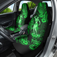 Hawaii Hula Girl Car Seat Cover Polynesian Pattern Green Version - Wonder Print Shop