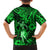Hawaii Hula Girl Family Matching Short Sleeve Bodycon Dress and Hawaiian Shirt Polynesian Pattern Green Version - Wonder Print Shop
