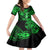 Hawaii Hula Girl Family Matching Short Sleeve Bodycon Dress and Hawaiian Shirt Polynesian Pattern Green Version - Wonder Print Shop