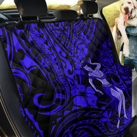 Hawaii Hula Girl Back Car Seat Cover Polynesian Pattern Navy Blue Version - Wonder Print Shop
