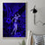 Hawaii Hula Girl Canvas Wall Art Polynesian Pattern Navy Blue Version - Wonder Print Shop