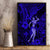Hawaii Hula Girl Canvas Wall Art Polynesian Pattern Navy Blue Version - Wonder Print Shop