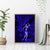 Hawaii Hula Girl Canvas Wall Art Polynesian Pattern Navy Blue Version - Wonder Print Shop