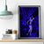 Hawaii Hula Girl Canvas Wall Art Polynesian Pattern Navy Blue Version - Wonder Print Shop