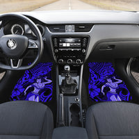 Hawaii Hula Girl Car Mats Polynesian Pattern Navy Blue Version - Wonder Print Shop