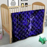 Hawaii Hula Girl Quilt Polynesian Pattern Navy Blue Version - Wonder Print Shop