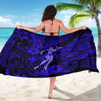 Hawaii Hula Girl Sarong Polynesian Pattern Navy Blue Version - Wonder Print Shop
