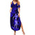 Hawaii Hula Girl Summer Maxi Dress Polynesian Pattern Navy Blue Version - Wonder Print Shop