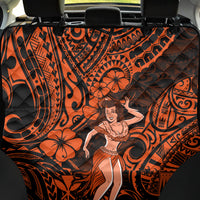 Hawaii Hula Girl Back Car Seat Cover Polynesian Pattern Orange Version - Wonder Print Shop