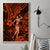 Hawaii Hula Girl Canvas Wall Art Polynesian Pattern Orange Version - Wonder Print Shop
