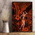 Hawaii Hula Girl Canvas Wall Art Polynesian Pattern Orange Version - Wonder Print Shop