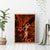 Hawaii Hula Girl Canvas Wall Art Polynesian Pattern Orange Version - Wonder Print Shop
