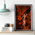 Hawaii Hula Girl Canvas Wall Art Polynesian Pattern Orange Version - Wonder Print Shop