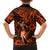 Hawaii Hula Girl Kid Hawaiian Shirt Polynesian Pattern Orange Version - Wonder Print Shop
